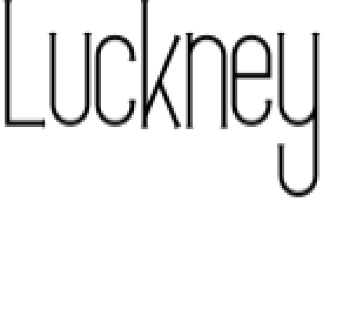 Luckney Font Preview