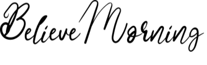 Believe Morning Font Preview