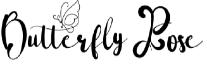 Butterfly Rose Font Preview