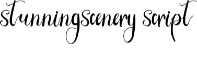 Stunning Scenery Font Preview