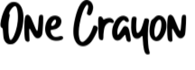 One Crayon Font Preview