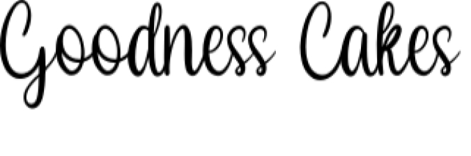 Goodness Cakes Font Preview