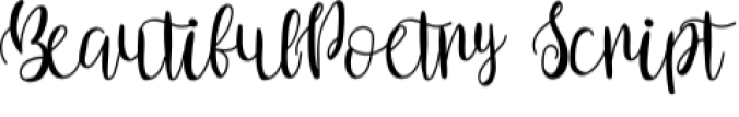 Beautiful Poetry Font Preview