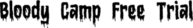 Bloody Camp Trial Font Preview