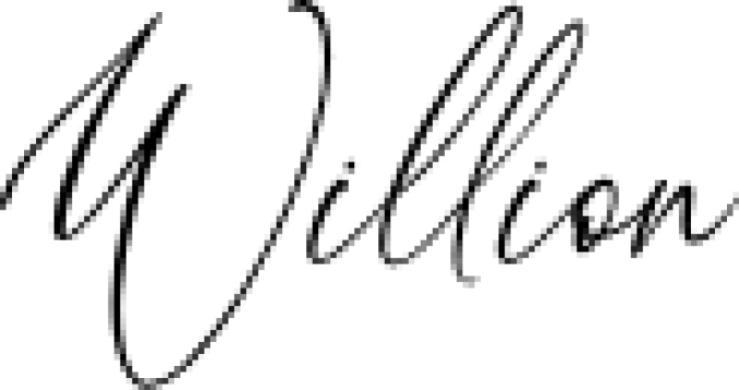Willion Calligraphy Font Preview