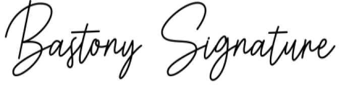 Bastony Signature Font Preview