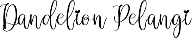 Dandelion Pelangi Font Preview