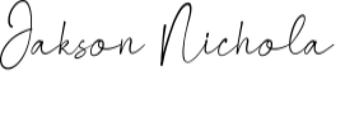 Jakson Nichola Font Preview