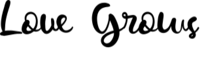 Love Grows Font Preview