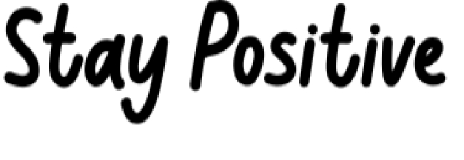 Stay Positive Font Preview