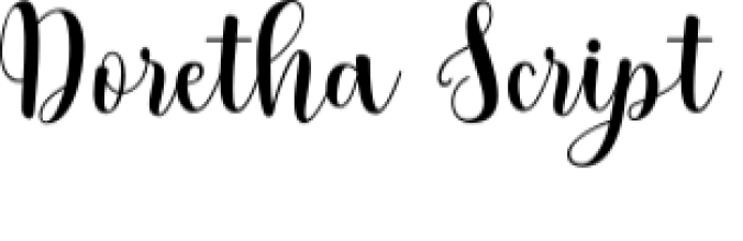 Doretha Script Font Preview