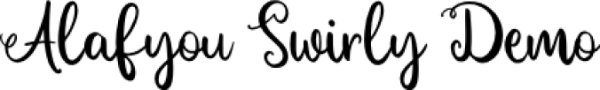 Alafyou Swirly Font Preview