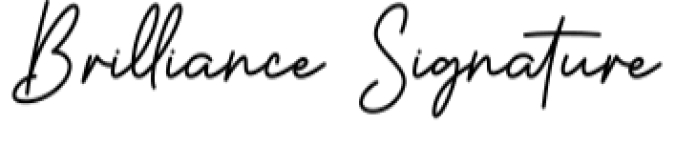 Brilliance Signature Font Preview