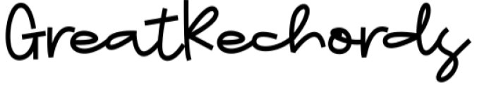 Great Rechords Font Preview