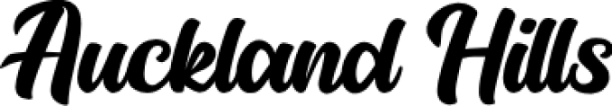 Auckland Hills Font Preview