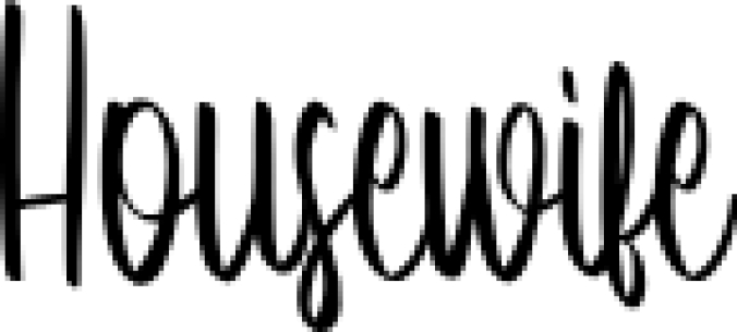Housewife Font Preview