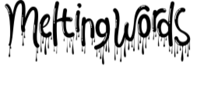 Melting Words Font Preview