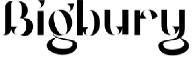 Bigbury&nbsp;&nbsp; Font Preview