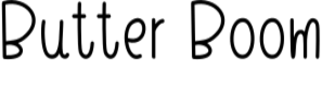 Butter Boom Font Preview