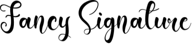 Fancy Signature Font Preview