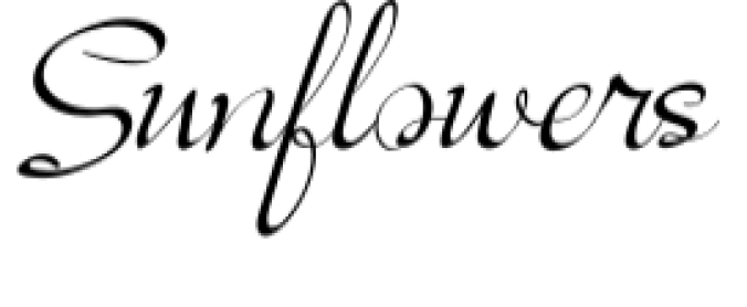 Sunflowers Font Preview
