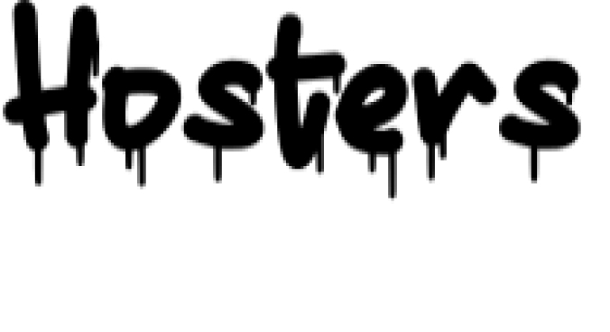 Hosters Font Preview