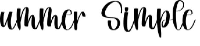 Summer Simple Font Preview