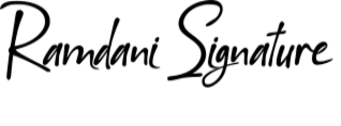 Ramdani Signature Font Preview