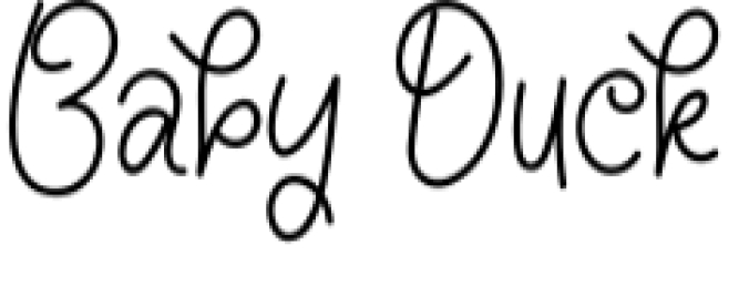 Baby Duck Font Preview