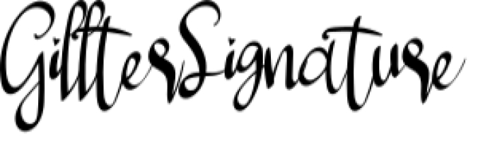 Gillter Signature Font Preview