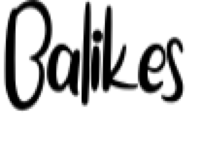 Balikes Font Preview