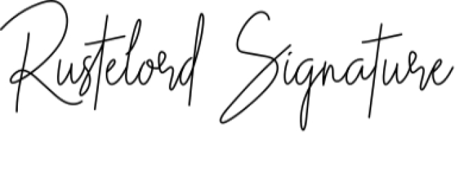 Rustelord Signature Font Preview