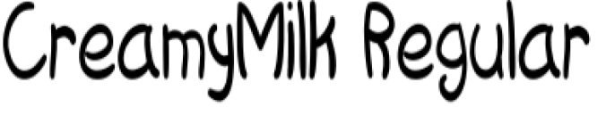 Creamy Milk Font Preview