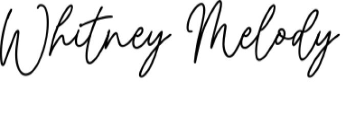 Whitney Melody Font Preview