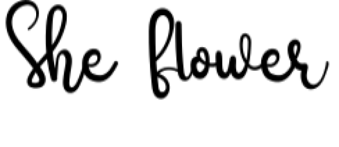 She Flower Font Preview