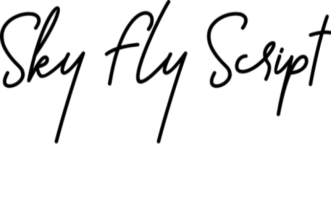 Sky Fly Script Font Preview