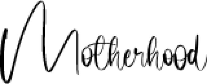 Motherhood Font Preview