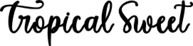 Tropical Swee Font Preview