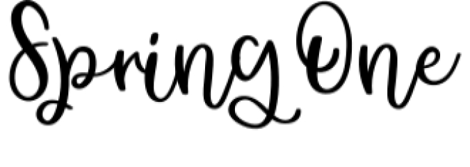 Spring One Font Preview