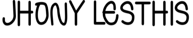 Jhony Lesthis Font Preview