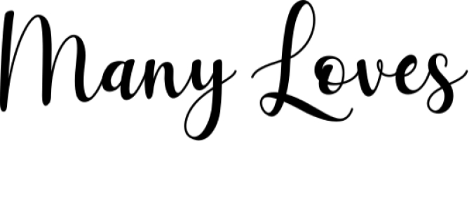Many Loves Font Preview
