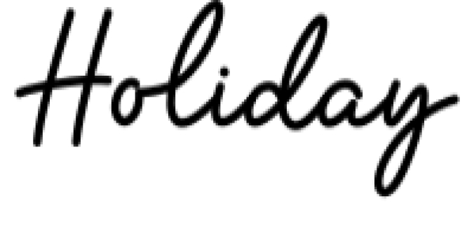 Holiday Font Preview