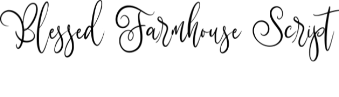 Blessed Farmhouse Font Preview