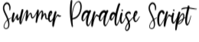 Summer Paradise Script Font Preview