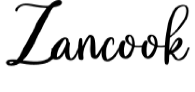 Zancook Font Preview