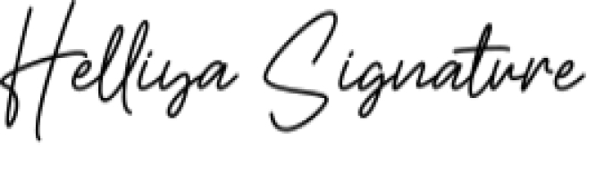 Helliya Signature Font Preview