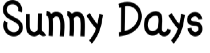 Sunny Days Font Preview
