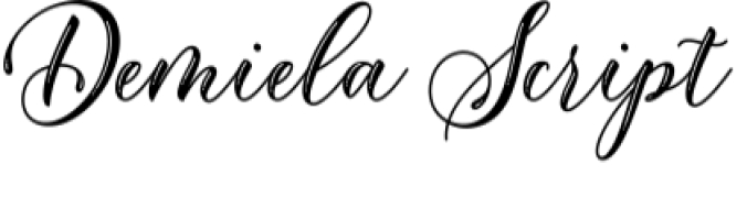 Demiela Script Font Preview