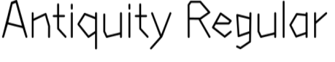Antiquity Font Preview