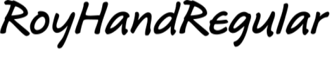 RoyHand Font Preview